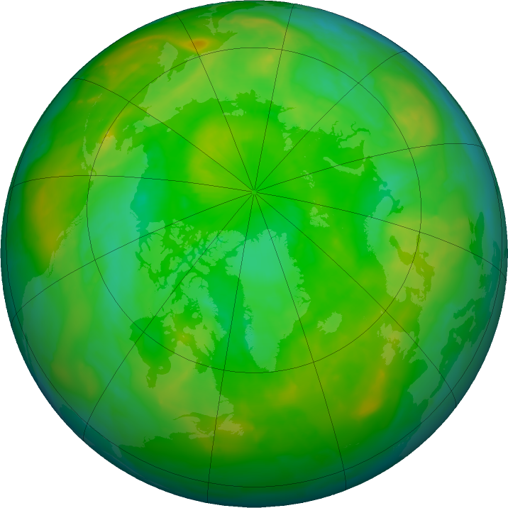 Arctic ozone map for 21 June 2011